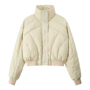 STN3M新雪丽棉服外套女2025新款冬季立领加厚保暖面包服短款棉袄