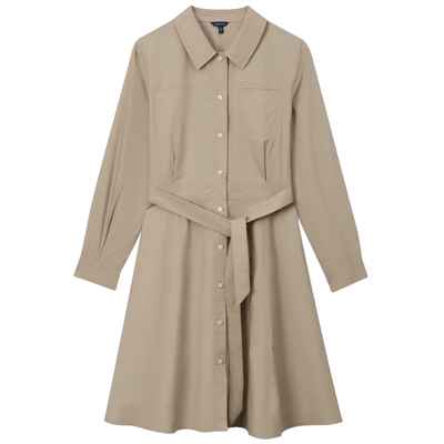 NAUTICA/诺帝卡全开襟素色衬衫裙