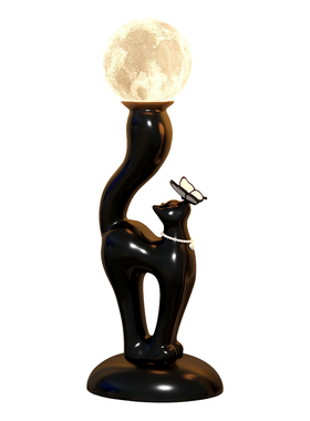 复古法式风卡通猫咪台灯