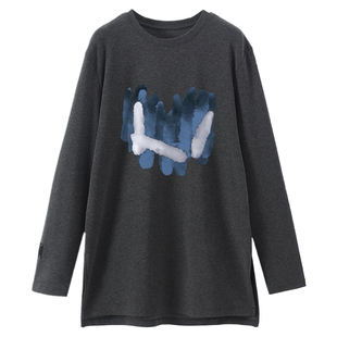 德绒打底衫女内搭高级感长袖t恤女中长款遮屁股鲨鱼裤搭配的上衣