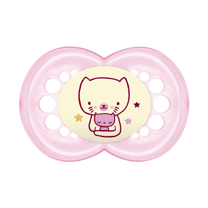 MAM美安萌标准型通用宽口径丝感安抚奶嘴6个月以上扁嘴宝宝硅胶