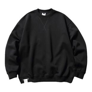 Propcell复古日系Cityboy纯色圆领卫衣基础款宽松百搭套头上衣男