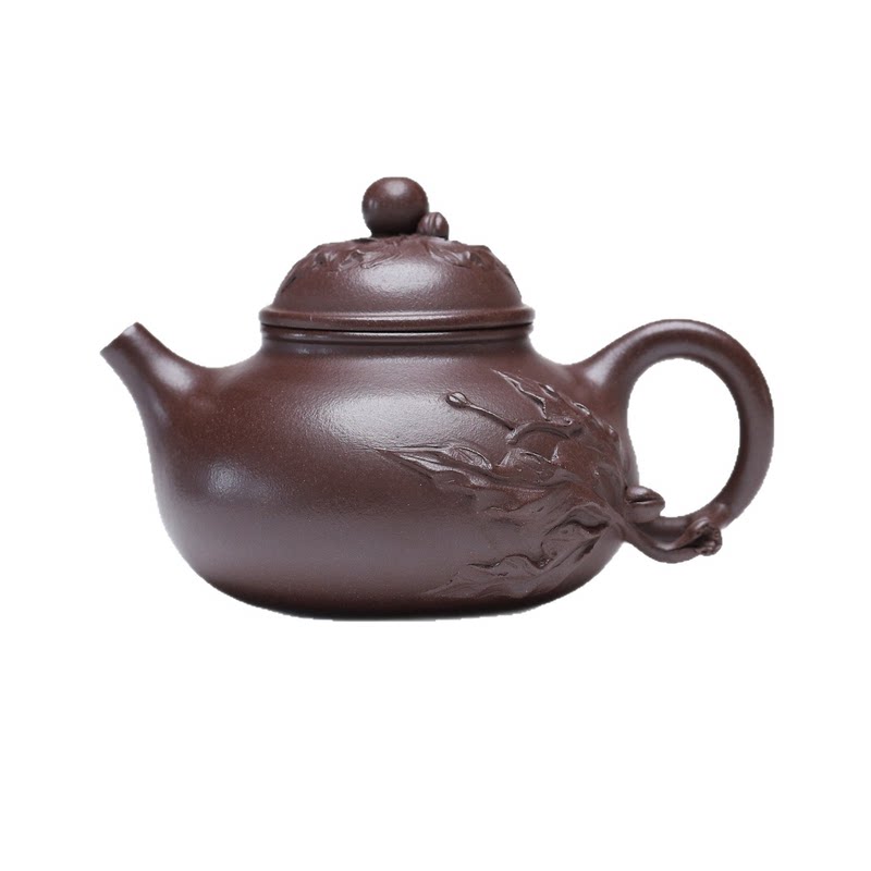 直播宜兴紫砂壶功夫茶具原矿紫泥手工寿桃容天壶家用茶壶