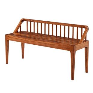 黑胡桃木全实木长凳带靠背家用茶桌凳餐厅原木餐桌长条凳子可定制