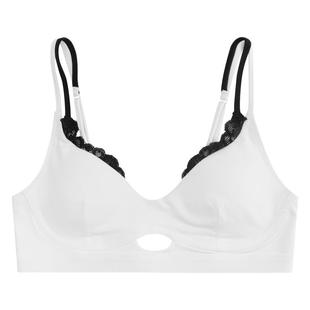 馨帮帮Bra 双细肩带蕾丝拼接内衣女薄款小胸聚拢防下垂透气文胸罩