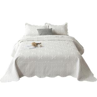 外贸绣花床盖三件套 空调被夏凉被薄款单件 绗缝被床单ins床裙式