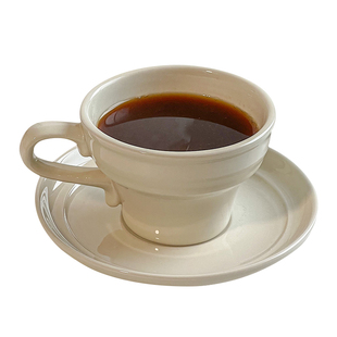 欧式ins中古陶瓷咖啡杯碟精致下午茶红茶杯高级仪式感简约拿铁杯
