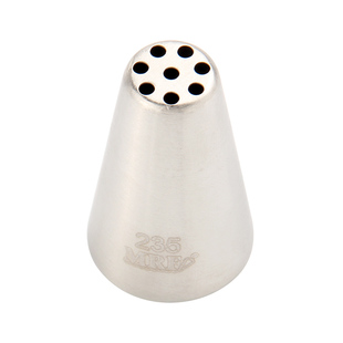 235 8圆孔蒙布朗栗子泥裱花嘴8孔拉线面条小草奶油杯子蛋糕挤花嘴