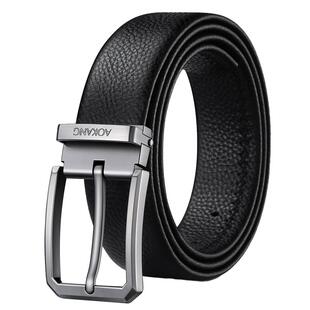 奥康2026新款男士皮带头层针扣节日礼物送老公真皮年轻人商务时尚
