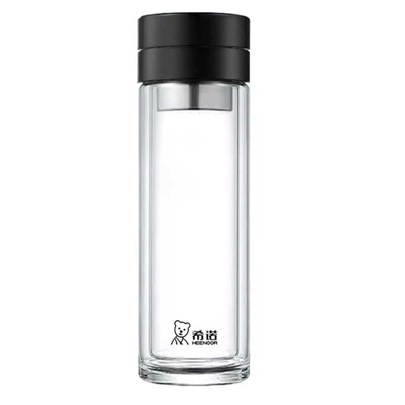 希诺双层茶水分离杯带茶仓泡茶杯
