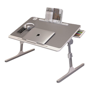可升降折叠床上小桌子简约宿舍学生写字床上书桌学习调节高度支架家用卧室坐地飘窗懒人笔记本电脑办公小桌板
