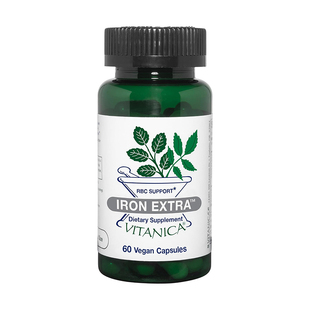 美国vitanica iron extra女性补铁胶囊经期子宫出血富马酸亚铁