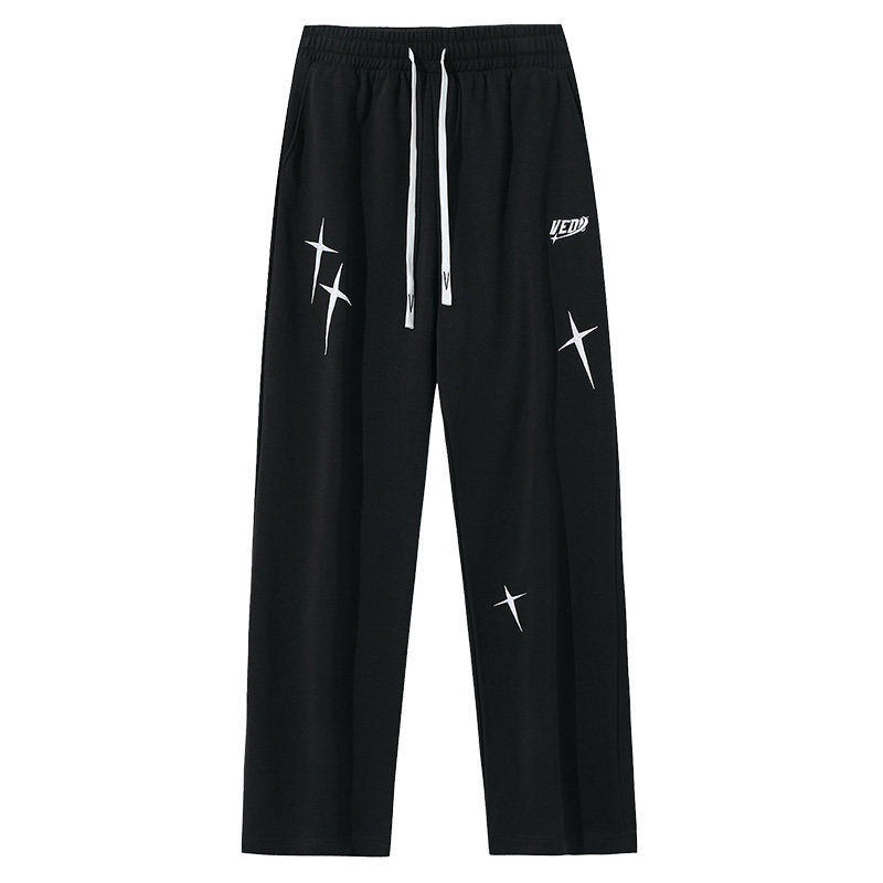 维动耀影运动卫裤男美式宽松休闲篮球直筒长裤儿童青少年秋冬加绒