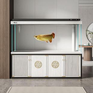 YEE意牌鱼缸客厅大大型落地超白玻璃水族箱 屏风底滤龙鱼缸免换水