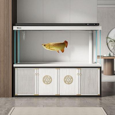 YEE意牌鱼缸客厅大大型落地超白玻璃水族箱 屏风底滤龙鱼缸免换水