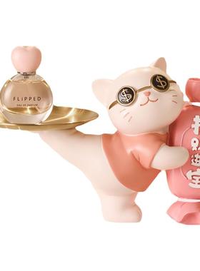 招财猫摆件玄关钥匙收纳乔迁礼品