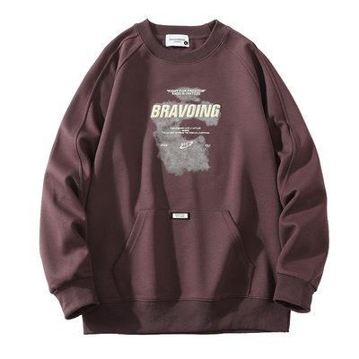 初中高中学生圆领宽松休闲卫衣男