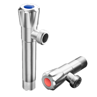 304不锈钢角阀加厚冷热水阀门4分通用加长螺纹杆马桶热水器止水阀