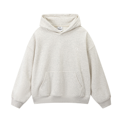 江南先生重磅刺绣加绒连帽卫衣