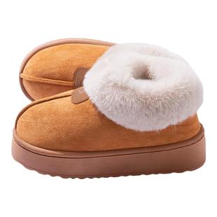 棉鞋女款冬季2025新款家居厚底加绒保暖外穿雪地靴全包跟棉拖鞋女
