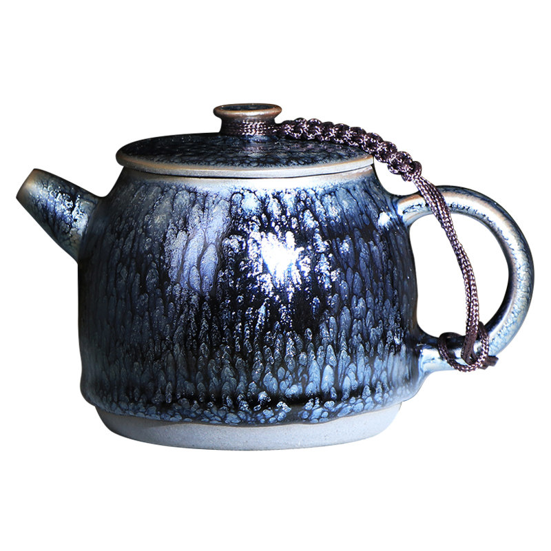 滋心堂百花原矿复古陶瓷建盏茶壶