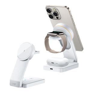 【W&P】Qi2三合一无线充电器适用苹果17ProMax手机iwatch底座applewatch手表耳机magsafe磁吸支架可折叠便携