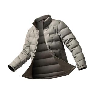 红豆男装排骨羽绒服2025冬季高品质立领基础多色青中年短款厚外套