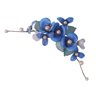 古装发夹女后脑勺蓝色发饰发簪古风夹子头饰明制汉服配饰全套秋冬