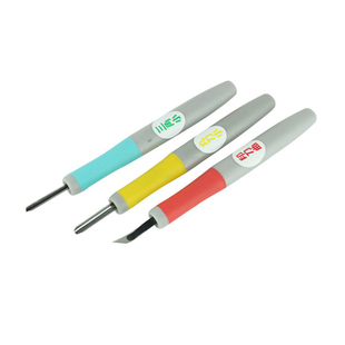 合璧堂 橡皮章雕刻刀印刀曲丸刀三角 三本组雕刻刀手工橡皮章版画