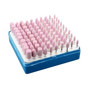 砂轮打磨头3mm火石仔小号子弹型电磨红刚玉模具沙轮抛光圆柱气动