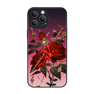 9397号列车花卉系列·玫瑰自创插画手机壳适用于苹果16Promax15Promax华为p60promate小米vivooppo