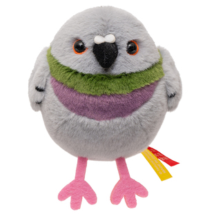 中国国家地理博物文创啾儿原鸽发声毛绒玩偶公仔小鸟挂件生日礼物