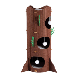 猫窝猫爬架一体四季通用猫咪树洞封闭式安全感窝双层毛毡躲避猫屋