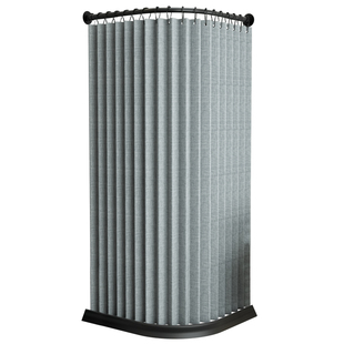 弧形浴帘套装干湿分离L型卫生间防水布磁吸折叠浴室遮挡帘挡水