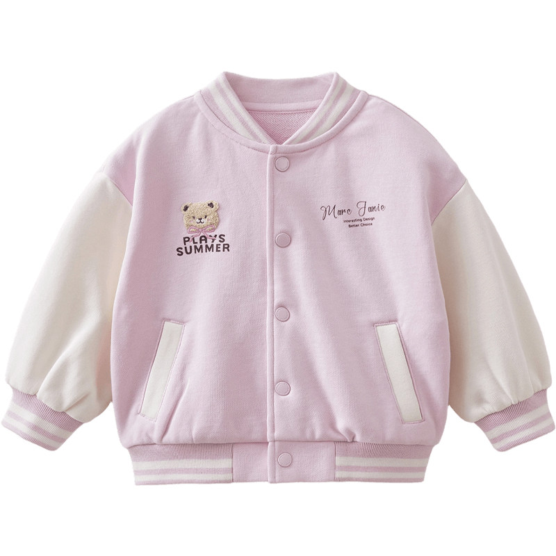 马克珍妮萌趣小熊女童棒球服外套
