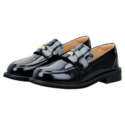 正品保证浅口低跟乐福女鞋