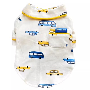 汽车总动员！宠物衣服泰迪法斗牛头梗衬衫猫咪睡衣居家服秋冬保暖