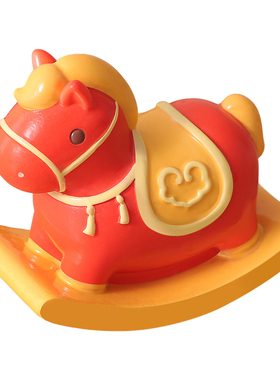 可爱摇摇木马小摆件工位情绪稳定