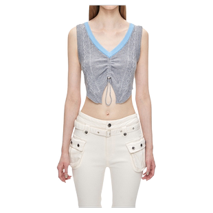 KVKV FOST胶囊系列 Merino 毛织机理感叠穿美丽诺羊毛蝴蝶背心