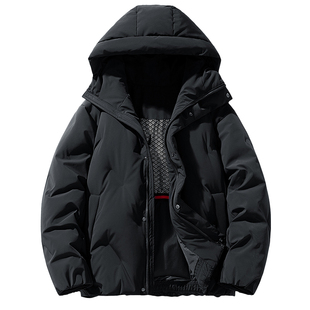 迈特优面包服男短款羽绒服男潮流压胶保暖防寒服休闲廓形连帽外套