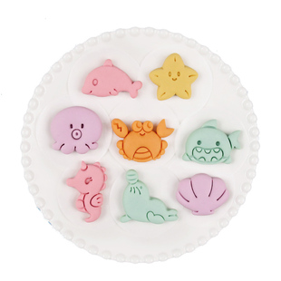 海洋动物卡通一口馒头模具海豚海星花样造型宝宝面食DIY烘焙压模