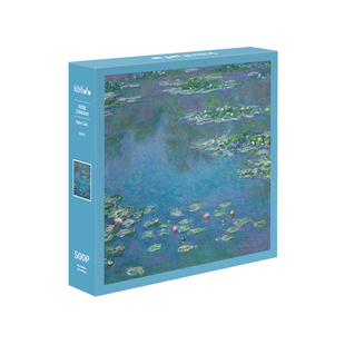 Kibifufu拼图500片高级拼图成人版艺术油画名画玩具丝绒莫奈睡莲