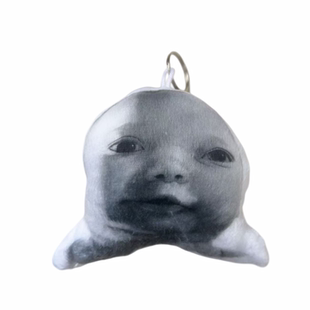 papa抽象宝宝小孩挂件按压发声猎奇玩具玩偶书包装饰语音毛绒公仔