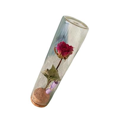 天然玫瑰花干花许愿瓶摆件