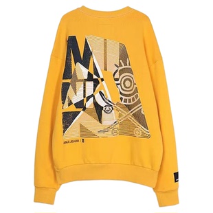 ABLE JEANS卫衣男女同款小黄人联名套头衫宽松毛圈布秋季潮流卫衣