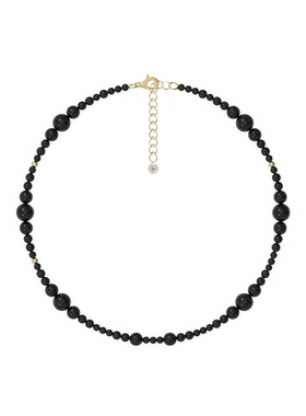 MISSANNA轻奢黑玛瑙串珠项链