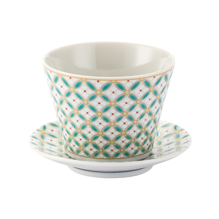 同合进口九谷烧日式和风印花茶杯茶碟套装高档陶瓷功夫茶具品茶杯