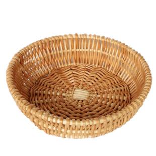 藤编馒头筐家用水果篮厨房筐子桌面收纳柳编面包篮馍筐编织收纳筐