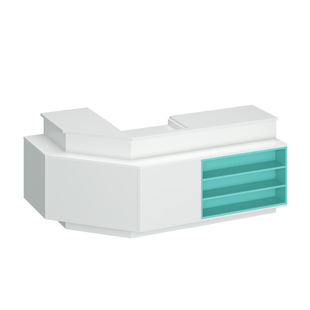 佳晨信水果店收银台连锁超市便利店小型店铺收款桌多功能现代转角