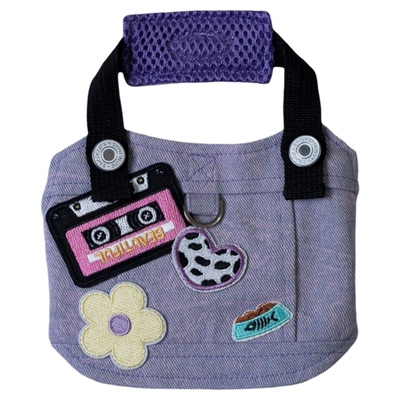 HOiiiPET紫牛仔胸背德文衣服